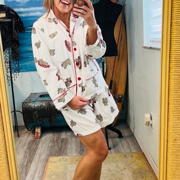 🐾Cypress,Scottie Dog Flannel Pajamas Set, Excellent Condition, Price is Firm, M - Picture 1 of 9